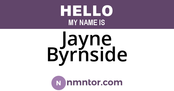 Jayne Byrnside