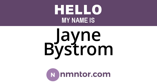 Jayne Bystrom