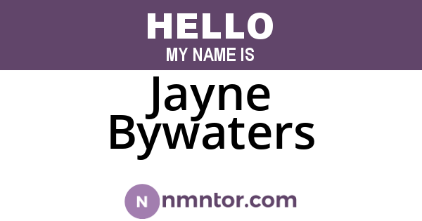 Jayne Bywaters