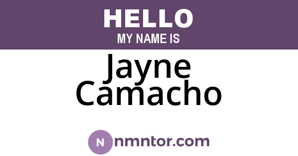 Jayne Camacho