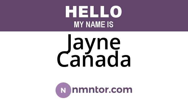 Jayne Canada