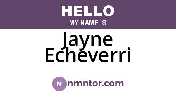 Jayne Echeverri