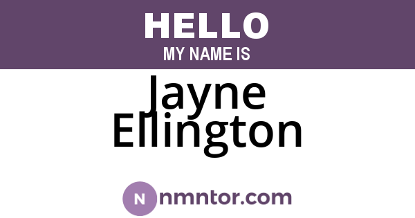 Jayne Ellington