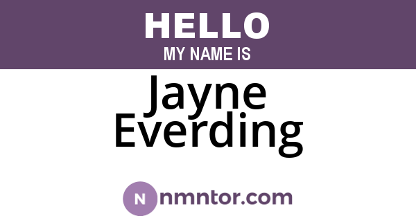 Jayne Everding