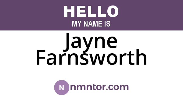 Jayne Farnsworth