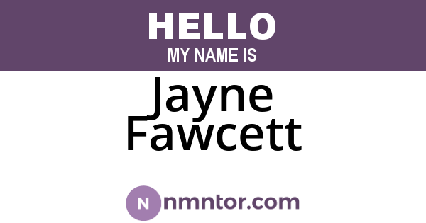 Jayne Fawcett