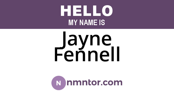 Jayne Fennell