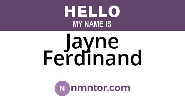 Jayne Ferdinand