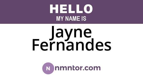 Jayne Fernandes