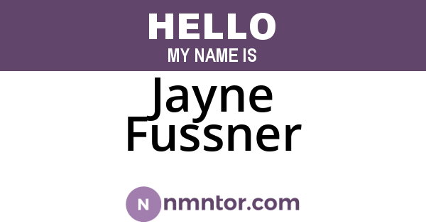 Jayne Fussner