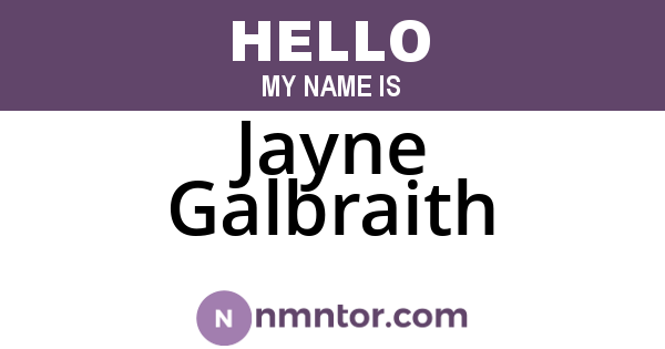 Jayne Galbraith