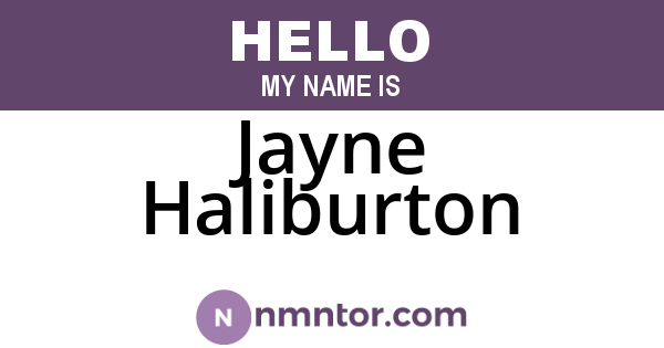 Jayne Haliburton