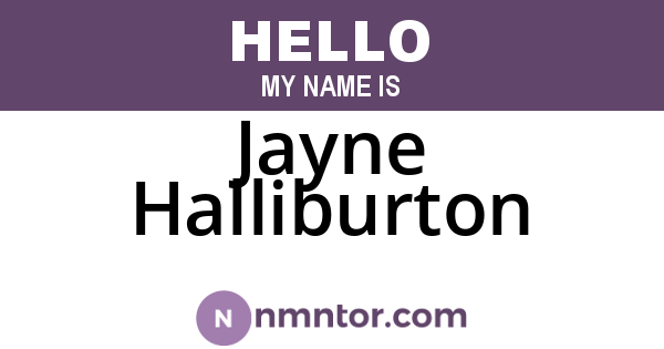 Jayne Halliburton