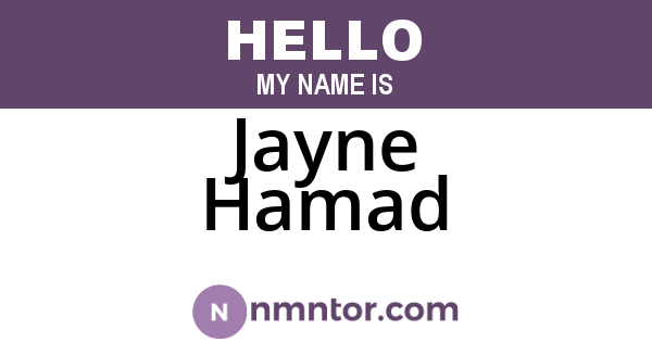 Jayne Hamad