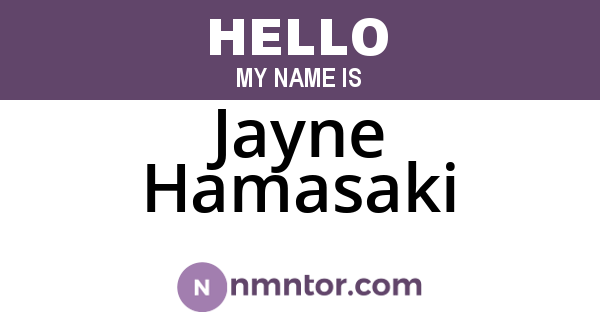 Jayne Hamasaki