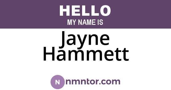 Jayne Hammett