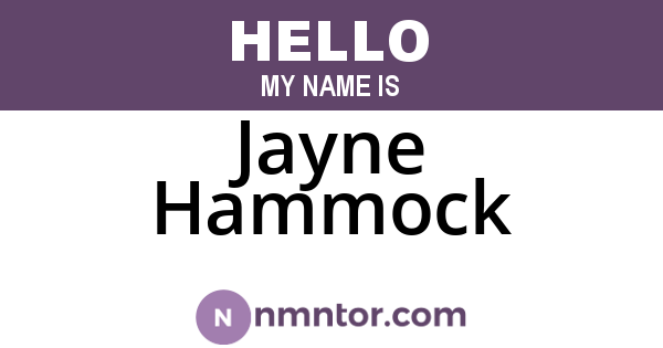 Jayne Hammock