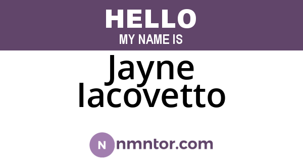 Jayne Iacovetto