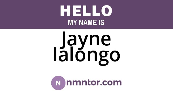 Jayne Ialongo