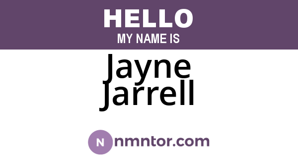 Jayne Jarrell