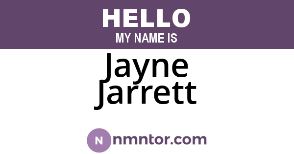 Jayne Jarrett