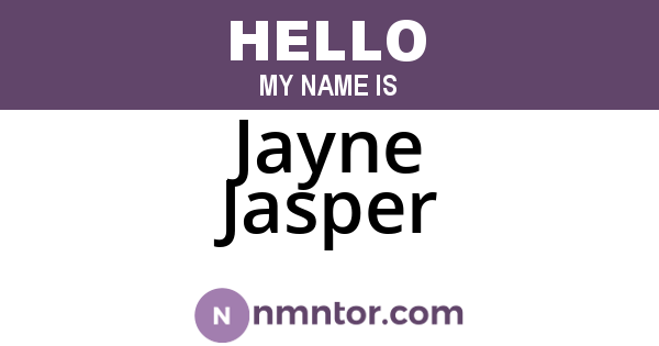 Jayne Jasper