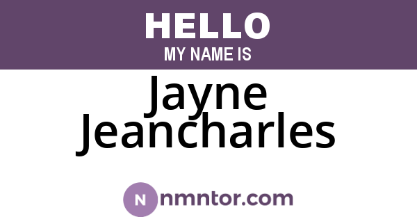 Jayne Jeancharles