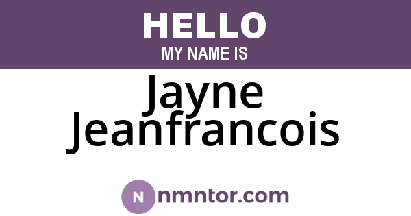 Jayne Jeanfrancois