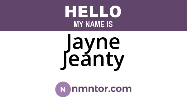Jayne Jeanty