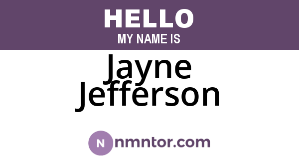 Jayne Jefferson