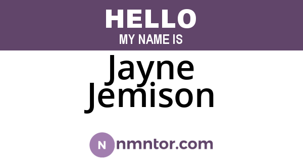 Jayne Jemison