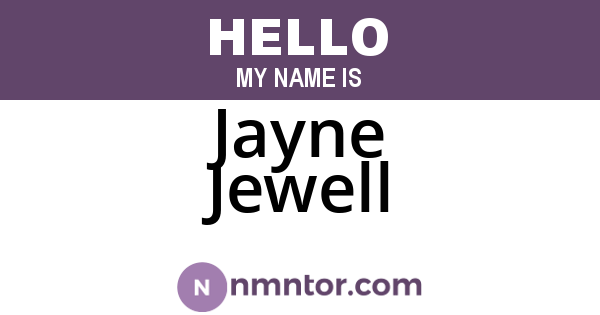Jayne Jewell