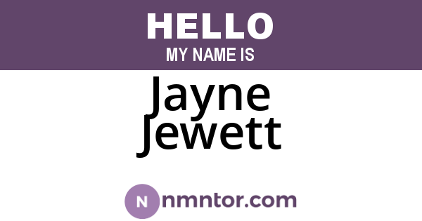 Jayne Jewett