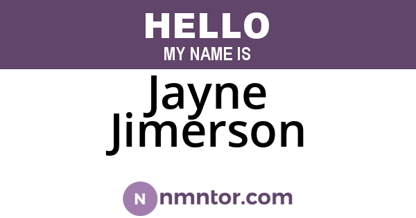 Jayne Jimerson