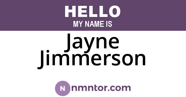 Jayne Jimmerson