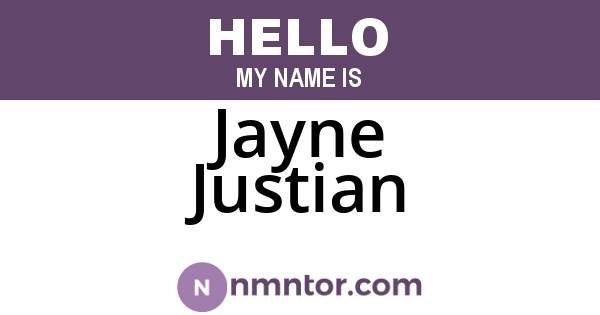 Jayne Justian