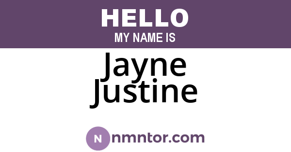 Jayne Justine