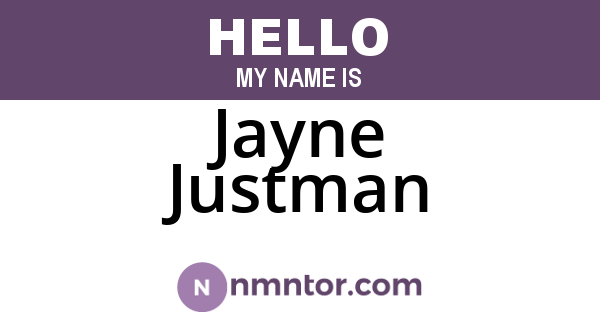 Jayne Justman