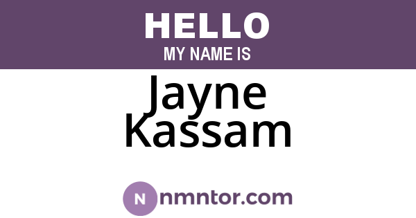 Jayne Kassam