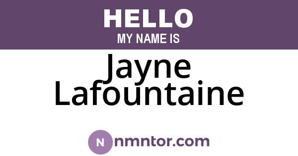 Jayne Lafountaine