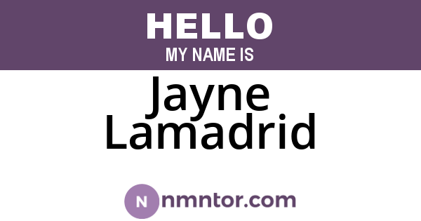 Jayne Lamadrid