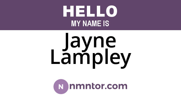 Jayne Lampley