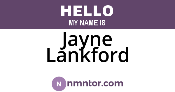 Jayne Lankford