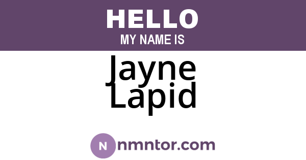 Jayne Lapid