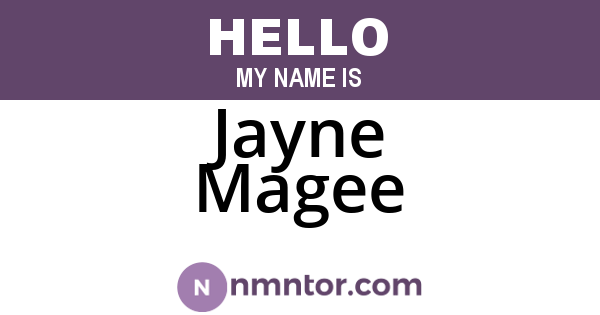 Jayne Magee