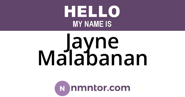 Jayne Malabanan