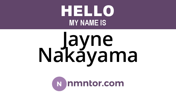Jayne Nakayama