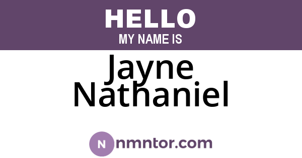 Jayne Nathaniel