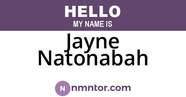 Jayne Natonabah