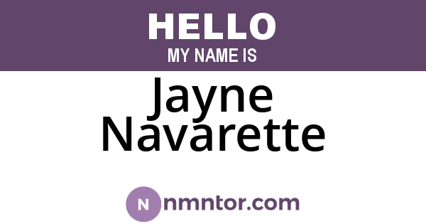 Jayne Navarette